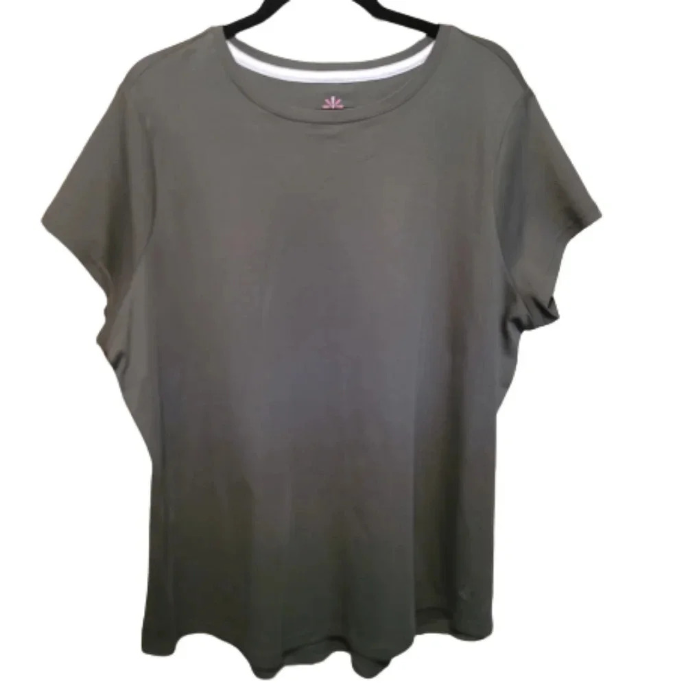 Isacc Mizrahi Olive Pima Cotton T-shirt.    NWOT